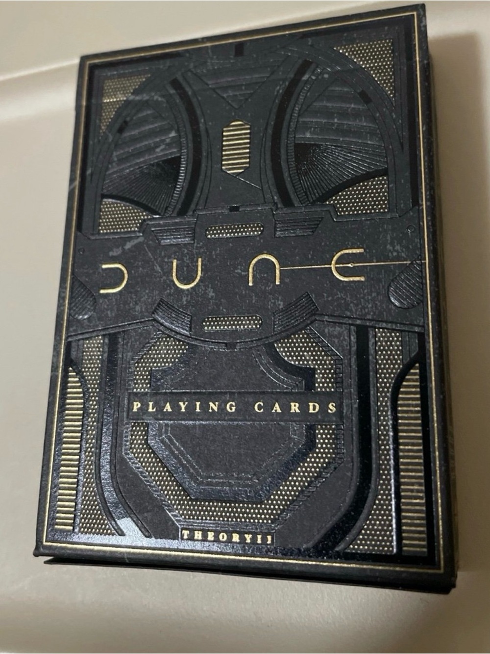 Theory Dune Playing Cards — Black & Gold